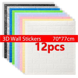 Naklejki okienne 5/10 sztuk 70x77cm DIY samoprzylepny 3d Wall Sypialni Decor Foam Brick Room Wallpaper Living Naklejki