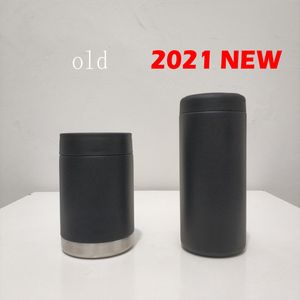 2021 Soğutucu Tumblers 12oz Sıska Yalıtım İçecek Soğuk Tutucu 350 ml Paslanmaz Çelik Düz Bira Şişesi Buz Depolama Soğutucular