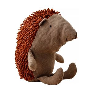 Nordic Forest Animal Linen Hedgehog Doll Pillow Stuffed Plush Toys Home Decor 210728