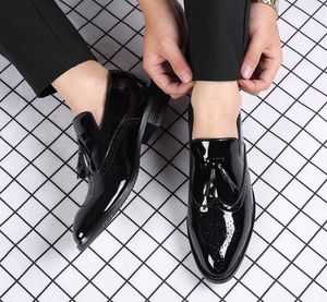 Scarpe da mucca gialle scarpe da black marrone lavoro indossare stile rotondo di moda soft-sola business oxfords homme990