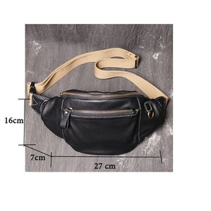 Moda Talia Torba Czarna Soft Skórzana Fanny Packs Mężczyzna Party Ramię Męskie Mężczyzna Messenger