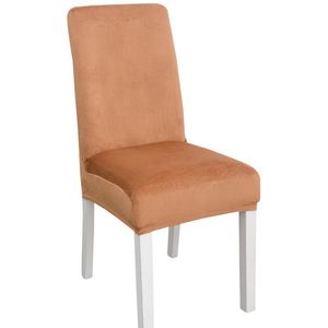 Marineblaue Stühle großhandel-Weiche Samt elastisch Esszimmerstuhl deckt Spandex Home el Restaurant Rosa Navy blau grau