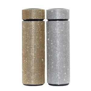 Creative Diamond Thermos Bottiglia Bottiglia d'acqua Acciaio inossidabile Smart Display della temperatura Tazza sottovuoto Regalo per uomo Donna