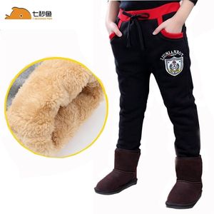 Boys Winter Pants High Quality Warm Velvet Teenagers Leggings for Kids Elastic Waist Fashion Trousers 211103