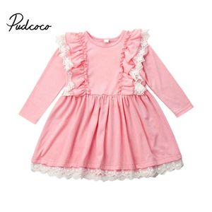 Prinsessan Ruffles Girl Dress Summer Tutu Bröllopsfödelsedagsfest Kids Klänningar för tjejer Barnens kostym Tonåring Prom Designs Q0716