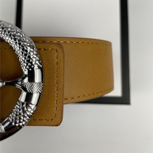 cintura di design marchio di lusso cinture da uomo e da donna di alta qualità 5 colori larghi 3 8 cm testa di serpente fibbia tricolore275Y