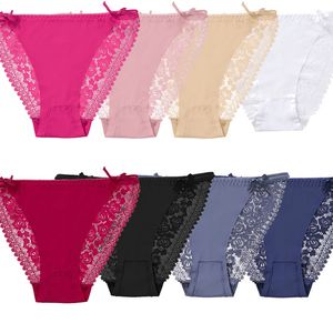 Sexiga Briefs Women Panties Lace Stripe Underkläder Hem Privat Flickor Underbyxor Triangle Flickvän Lover Kläder Kvinna Alla hjärtans dag Gåvor Underkläder 9 Färg