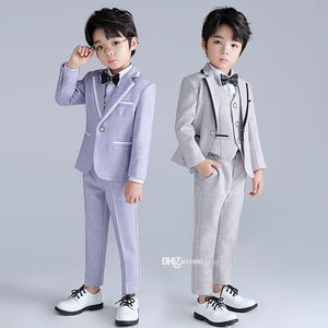 Children's suits sets autumn winter new handsome Korean version boys clothing set small suit baby stage catwalk photography show outfits X018