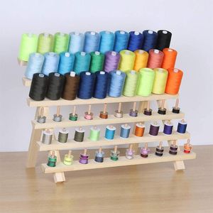 SEWING NOTIONS TOOLS 48/60 Falcerable Wood Spool Thread Stativ Rack Organizer Wall Mount Broderi Maskin Stora Hållare Tillbehör Hem