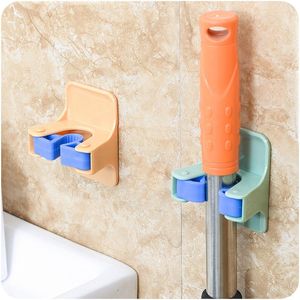 Ganci Rails Durevole Bagno Sul Muro Porta mop Spazzola Scopa Appendiabiti Strumenti per la pulizia Organizer Portaoggetti Rack