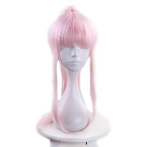 Anime DARLING in the FRANXX Zero Two Cosplay Swimsuit Styling cm Long Pink Ponytail Synthetic Hair Wig Perucas