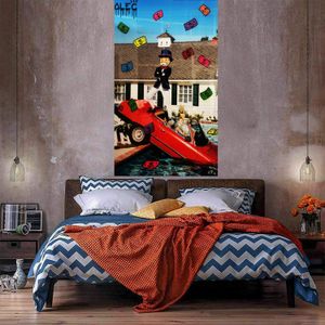 Автомобиль в бассейне домашнего декора Огромная живопись маслом на холсте русцы / HD Print Wall Art Изображения настроек допустимы 21050415
