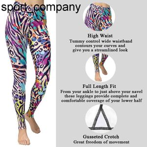 Färgglada ormmönster leggings sport kvinnor svett-wicking legging byxor andningsbara tjejer leggings gym träning sportkläder