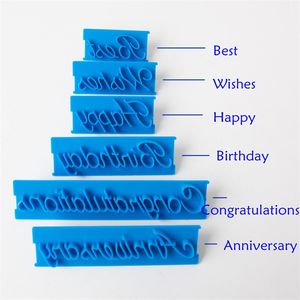 Plastica Blu Chocolates Stampi Scrittura a mano Lettere Stampi Stampi Lettera Stampa Stampa Stampo Forniture da cucina Moda 1 8FS P2