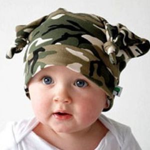 Camouflage Baby Hats Cotton Newborn Cap Camo Beanies Boys beret Hat Kids Horn Caps Children Bucket Hat Bonnet 210413
