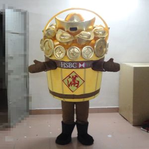 Halloween ouro lingote mascote traje top qualidade cartoon anime tema caráter adulto tamanho Natal carnaval festa de aniversário fancy dres