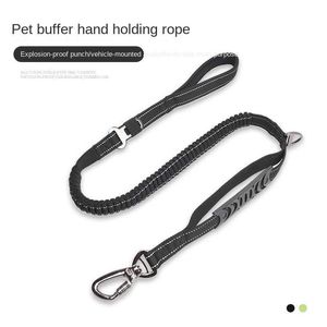 Försäljning av husdjur LDOG Running Leashes Justerbar hund Cat Car Safety Belt Pet Ushioning Leashes reflekterande löpande koppel 211006