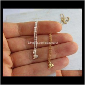 Pendants Pendant Pendant Jewelry Necklaces Drop Delivery 2021 10pcs Tiny Honeybee Bumble Queen Honey Bee Wasp Necklace Cute Insect Animal Bird Bumbleb