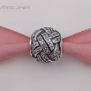 Perline di ciondoli fai-da-te per set di gioielli wiccan che fanno kit LOVE KNOT pandora Bracciale in argento sterling 925 donna uomo braccialetto catena di cristallo ciondolo collana compleanno 791537CZ