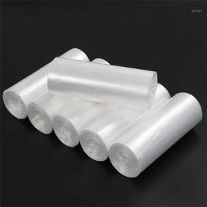 Storage Bags Plastic Garbage Bag Trash Pouch, Transparent, 180 Count / 6 Rolls Cleaning Waste Kitchen