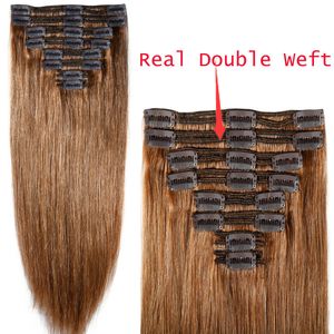 Fast delivery offer 100% human hair thick end 18 inches 80g clip inhair extensions limited offering