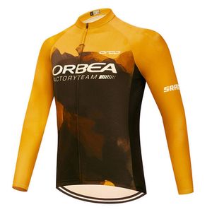 Homens Orbea Team Manga Longa Ciclismo Jersey Road Bike Camisa Roupas Roupas Respirável MTB Bicicleta Tops Ao Ar Livre Uniforme Y22011401