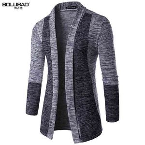 Bolubao varumärke-kläder våren cardigan manlig mode kvalitet bomull tröja män casual grå redwine mens tröja 210809