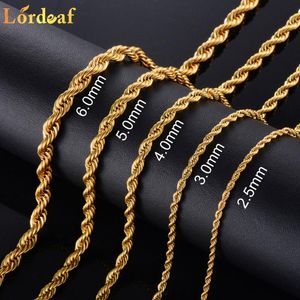 Stainless Steel Gold Rope Chain mm mm Men And Women Models High Quality Fashion Customizable Jewelry Chains