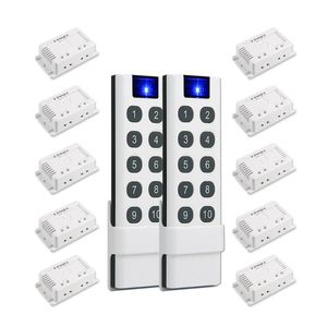 233MHz Interruptor Universal Controle Remoto Sem Fio AC 220V 10AMP 1CH RF Relé Receptor Transmissor para LED / Luz / Ventilador Lâmpada Inteligente Casa