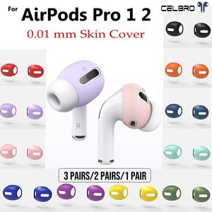 3/2/1PARS dla Apple Airpods Pro 2 1 Silikonowe osłony ochrony skóry Earpads dla Airpod Pro Cover Cover Akcesoria