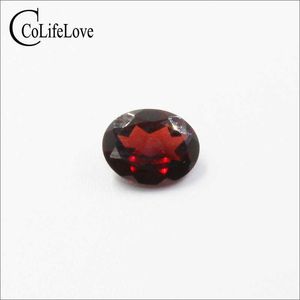 5mm*7mm natural garnet loose gemstone for jewelry DIY H1015