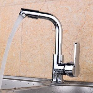 Wholesale two hole kitchen taps for sale - Group buy Bathroom Sink Faucets Two Hole Mixer Tap Modern Kitchen Bar Single Handle Water Faucet Chrome Polished Rotable Basin Taps