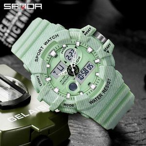 SANDA Movimento giapponese al quarzo digitale orologio maschile impermeabile esercito militare cowboy uomo G stile orologi sportivi Relogio Masculino G1022