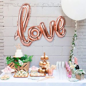 Ligatures LOVE Foill Balloon Party Supplies Romantic Valentine's Day Love Letter Balls Globos Photo Props Supplies 10pcs