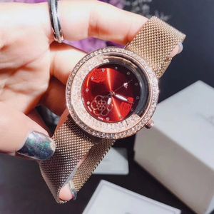Brand Watches Women Girl Crystal Flower Style Metal Steel Magnetic Band Quartz Wrist Watch CHA65