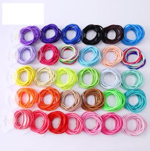 kids JD Scrunchies Hair Ring candy color Rubber ponyholder girls Ponytail Holder Circle Elastic Band Ropes Hairs Accessories