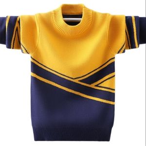 Boys sweaters 3-17T kids spring-fall warm jacket baby boys pullovers long sleeve knitted O-neck quality teeange bottoming shirt 211201