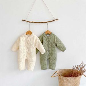 MILANCEL冬の赤ん坊のロンパース毛皮のライニング幼児ジャンプスーツ幼児Ouertwearカジュアルガールズ服211229