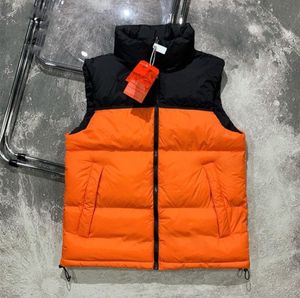 2022 Mens Vests Autumn Winter Contrast Color Letter Pattern Classic Women Vest Unisex Coats Men Outerwear Parkas