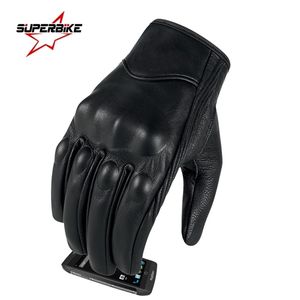 Wholesale women leather touch screen gloves for sale - Group buy Motorcycle Gloves Touch Screen Genuine Leather Electric Bike Glove Men Women Cycling Full Finger Motorbike Moto Motocross Luvas