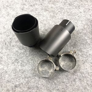 Acciaio inossidabile nero per punta di marmitte di scarico akrapovic universale Styling di copertura per auto in carbonio (1pc)