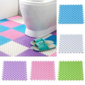 DIY Carpet Candy Colors Plastic Bath Mats Easy Bathroom Massage Carpet Shower Room Non slip Mat Dropshipping Y0803