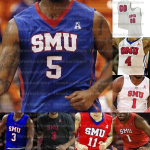 Maglie da basket personalizzate SMU Mustangs Tyson Jolly Isiaha Mike Feron Hunt Ethan Chargois Emmanuel Bandoumel