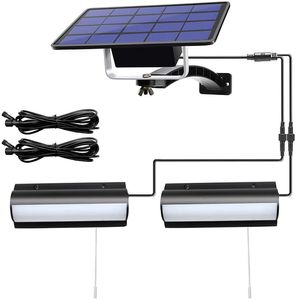 Dual Head Solar Light Handstring Садовая стена Уличный фонарь на улице Водонепроницаемый Сплит Светодиодная лампочка с помощью ламп