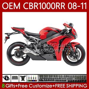 Wtryskiwacze Formy Wróżki do Hondy CBR 1000CC 1000RR CBR1000RR 08 09 10 11 CBR Red Black 60NO.76 CBR1000 CBR 1000 RR CC 2008 2009 2011 2011 CBR-1000 08-11 OEM Ciało