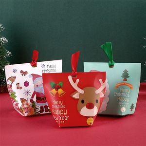 50% Off S508 Cartoon Chritmas Dekorationer Candy Bag Nyår Presentkassar Cookie Självhandgjorda DIY Plast Packaging Väskor Artikel 50pcs