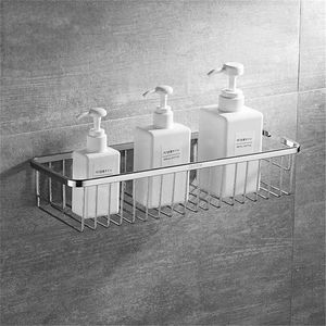 Väggmonterad Badrumskorg 304 Rostfritt Stål Dusch Caddy Storage Hylla för Shampoo Soap Holder Etagere Tipi Repisa 211112