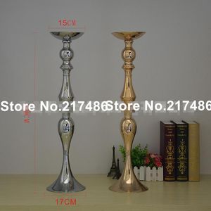 Party Decoration Style Tall And Large Gold Metal Trumpet Vase For Flower Wedding Centerpiece Event Decor