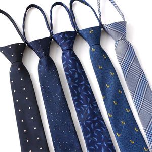 Båge slipsar för män Classic Business Zipper Lazy Dot 6,5cm Jacquard Slips Tillbehör Daglig Wear Cravat Bröllopsklänning