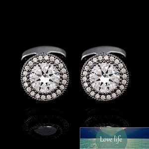 FLXFILSHIRT CUFFLINKS FÖR MEN039S Märken Knappar Manschett Länkar Gemelos Högkvalitativa Crystal Wedding Abotoaduras Jewel4410646